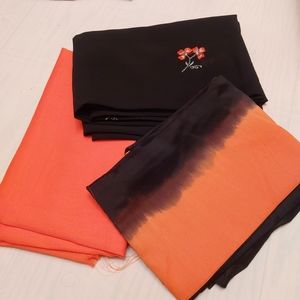 Two pieces of fabric with free matching long scarf